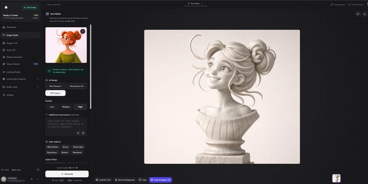 Bust conversion example