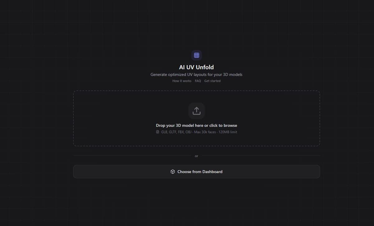 UV Unfold tool interface