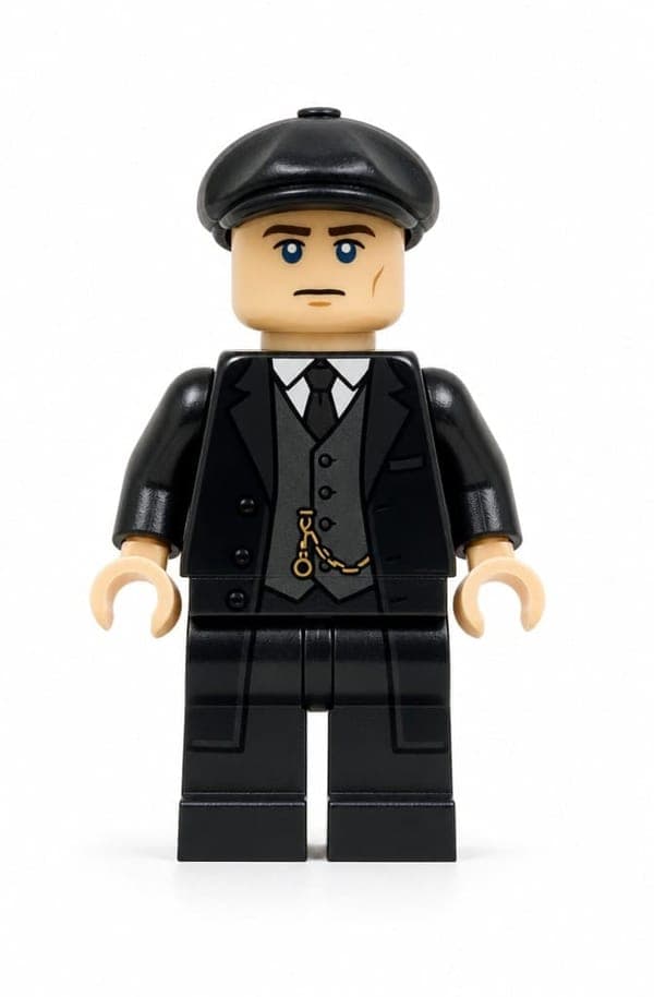 Photo edited into LEGO minifigure style using AI Image Studio
