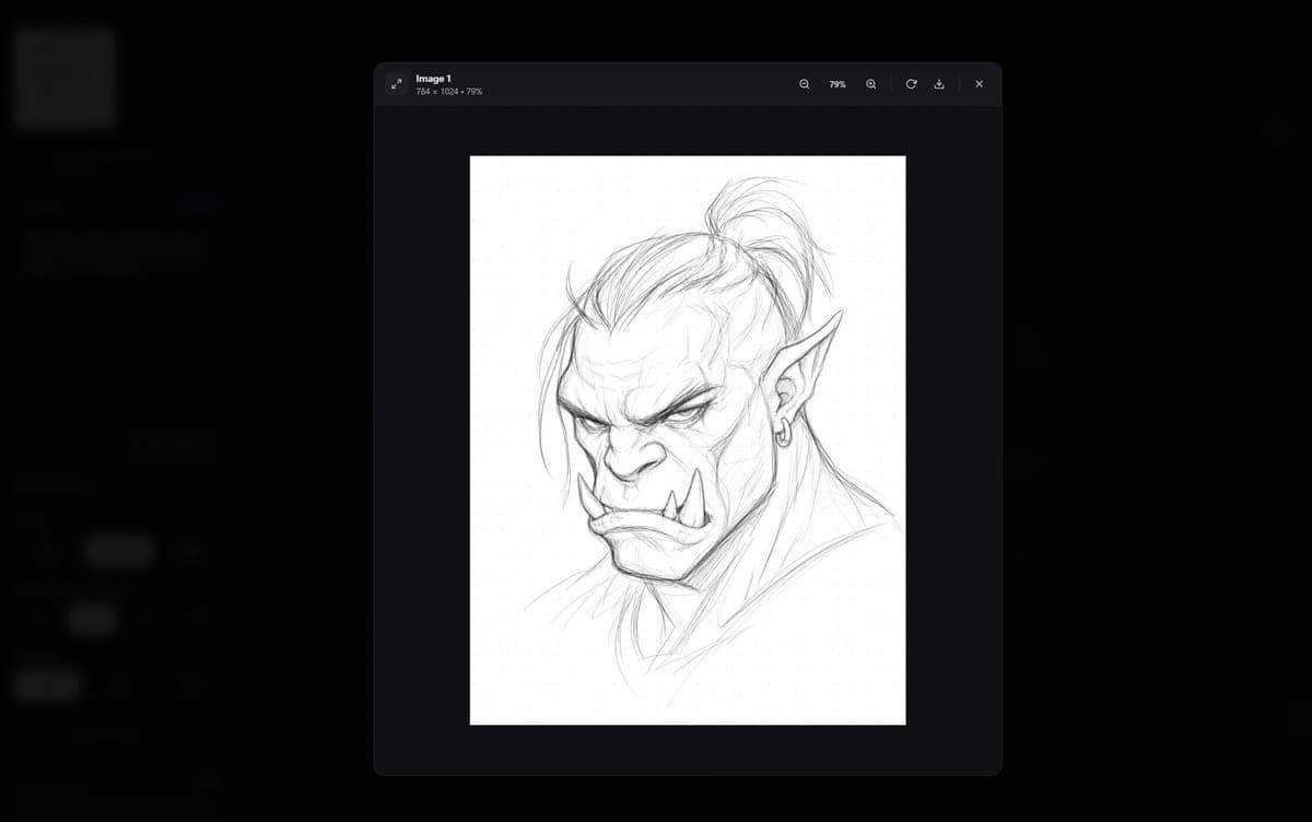 Original sketch uploaded for AI editing in Image Studio