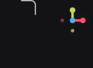 Coloured orientation axes in the corner of the 3D view