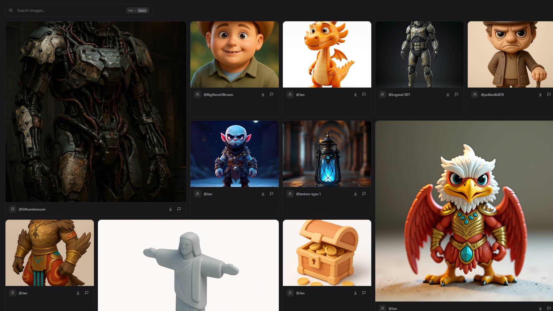 2D Creations Library visual artwork gallery and image showcase