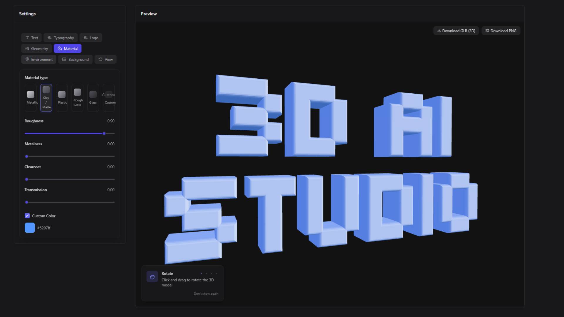 3D text typography examples and font conversion showcase
