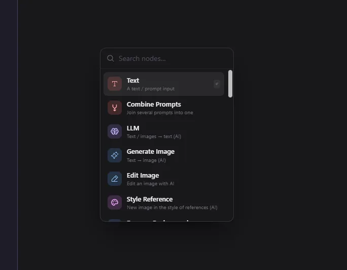 The Quick Add search palette open at the cursor