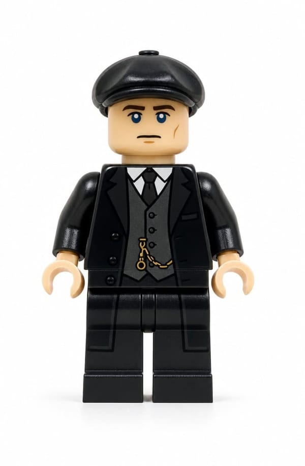 Photo edited into LEGO minifigure style using AI Image Studio