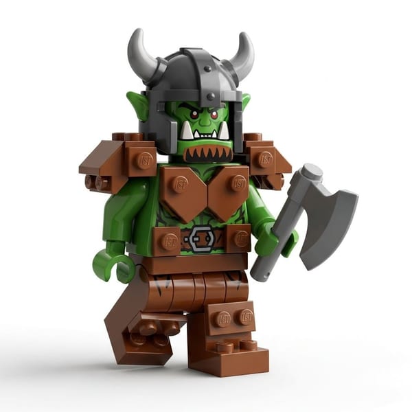 AI-generated LEGO orc