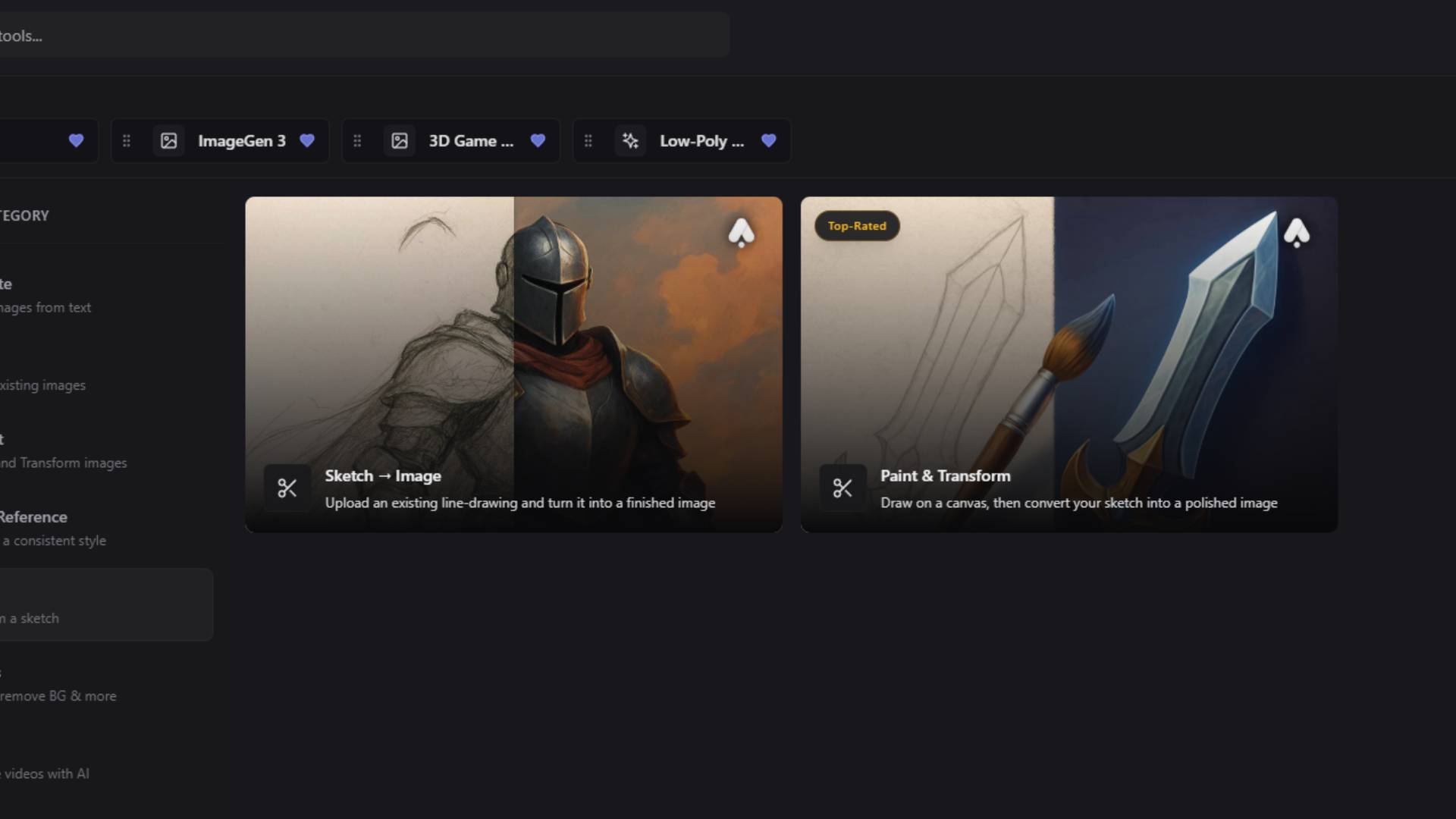 Sketch painter interface showing drawing tools and canvas